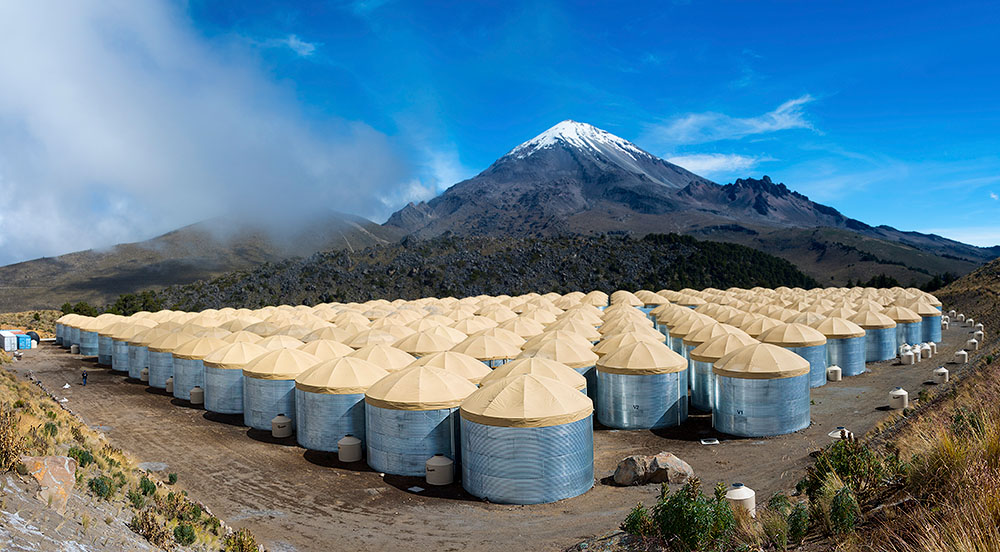 High Altitude Water (HAWC) Gamma-ray Observatory in the high mountains of Mexico.