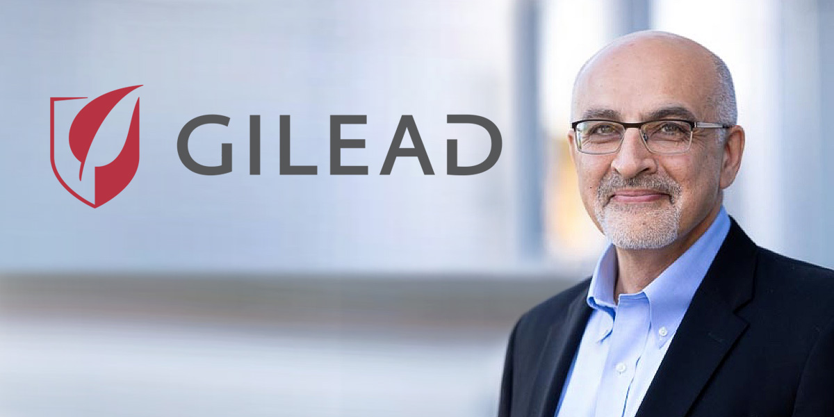 Photo of Merdad Parsey and the Gilead logo 