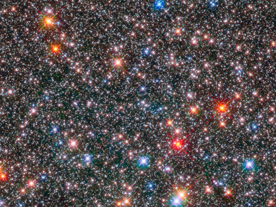 Hubble Space Telescope’s view of the dense region of stars near the Milky Way’s center, called the galactic bulge. Credit: NASA, ESA, Tom M. Brown