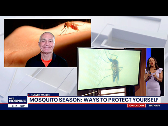 Mike Raupp on a TV news segment about mosquito season