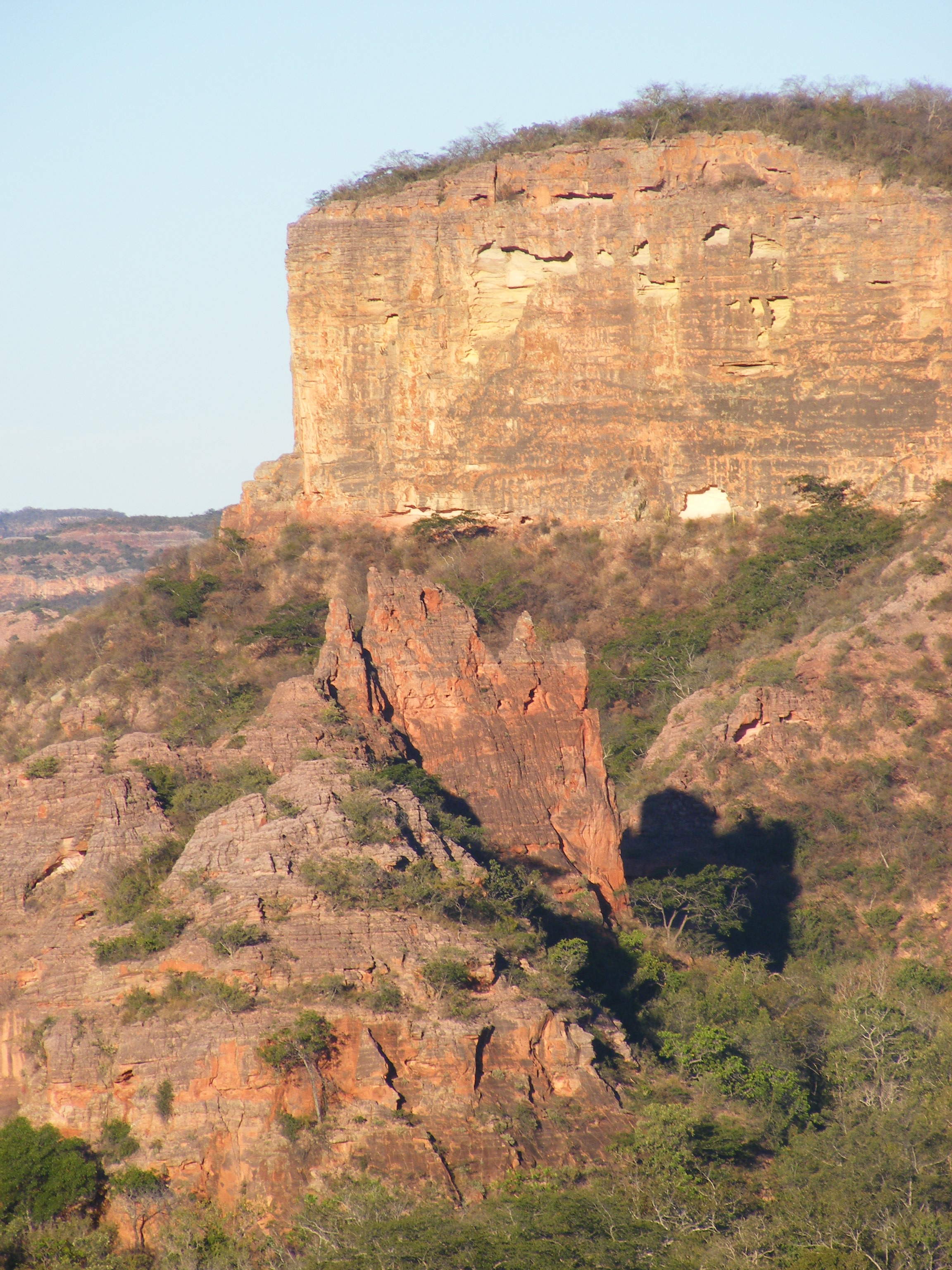 Sandstone cliffs, northeastern Brazil