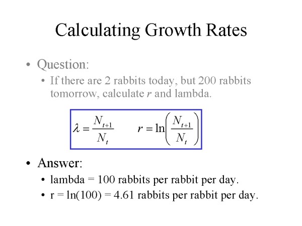 Calculating Growth Rates