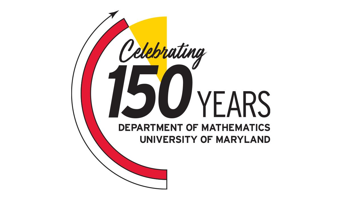 UMD Math 150th Anniversary logo