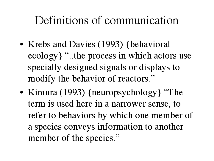 Definitions Of Communication