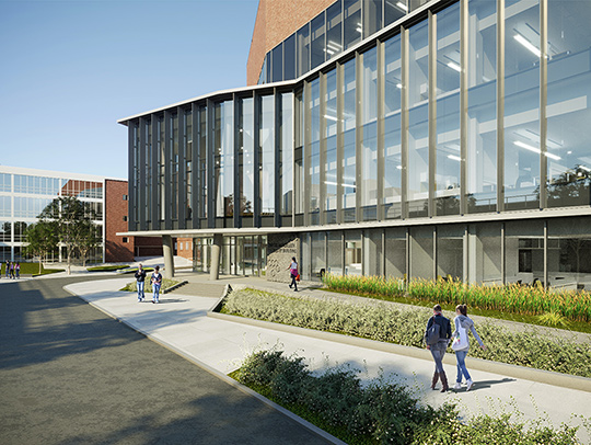 A rendering of the new Chemistry Wing 1