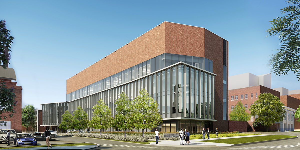 A rendering of the new Chemistry Wing 1