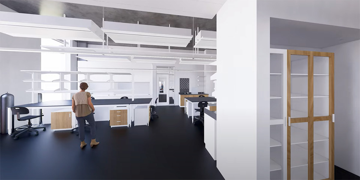 A rendering of one of the new modular labs