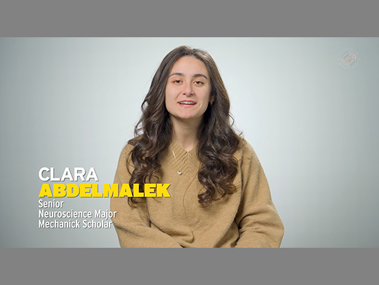 A video still of Clara Abdelmalek