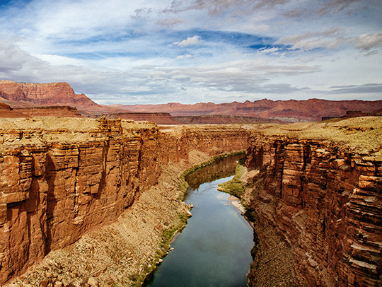 The Colorado River with low water. Credit: Donald Giannatti-Unsplash