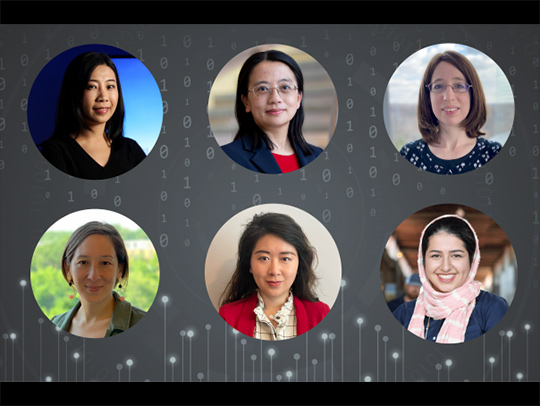 Collage of the faces of the 6 researchers who won the research awards