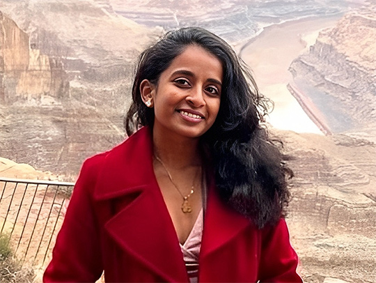 Isha Angadi with the Grand Canyon in the background
