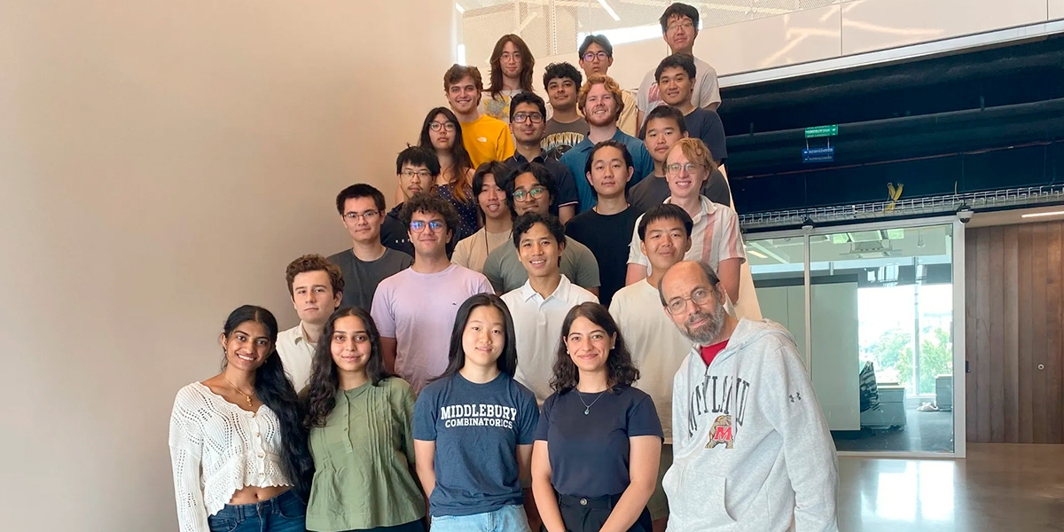 Group photo of the students participating in the 2026 Research Experiences for Undergraduates computer science program