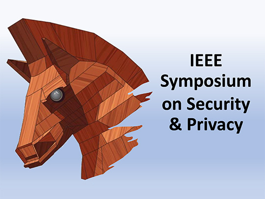 The EEE Symposium on Security and Privacy logo, a Trojan horse head