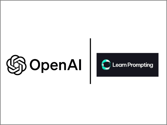 A graphic containing the OpenAI logo and the LearnPrompting logo.