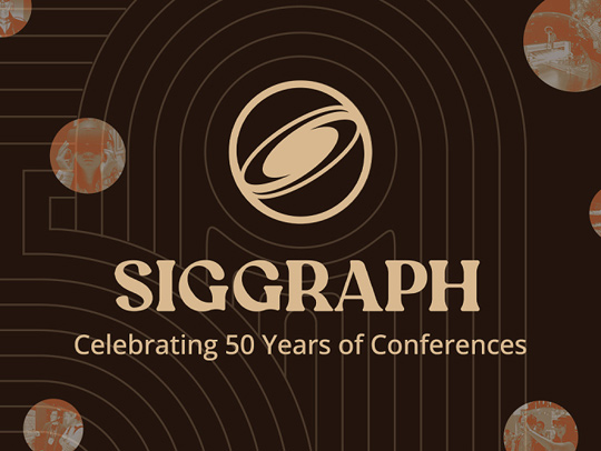 A retro SIGGRAPH 50th anniversary graphic.