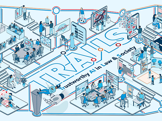 An illustration centered around the TRAILS logo