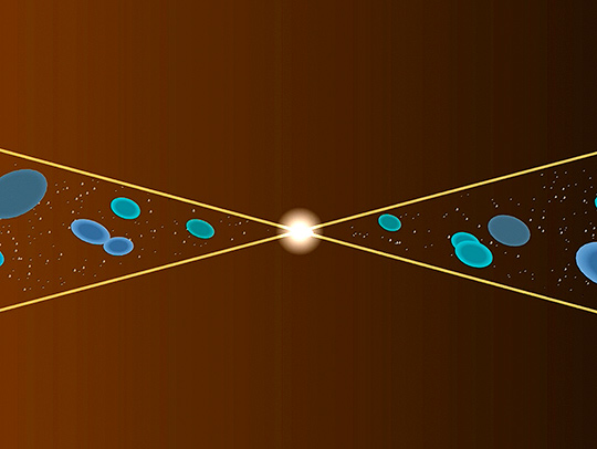 An illustration showing that as NASA’s Parker Solar Probe (trajectory shown in green) crossed the heliospheric current sheet, it encountered merging magnetic islands (areas shown in blue) and protons accelerated toward the sun, establishing reconnection as their source. Credit: JHU-APL. An illustration showing that as NASA’s Parker Solar Probe (trajectory shown in green) crossed the heliospheric current sheet, it encountered merging magnetic islands (areas shown in blue) and protons accelerated toward the sun, establishing reconnection as their source. Credit: JHU-APL.