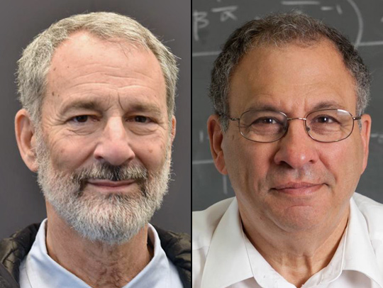 (L-R) Charles Fefferman (B.S. '66) and Simon Levin (Ph.D. '64)