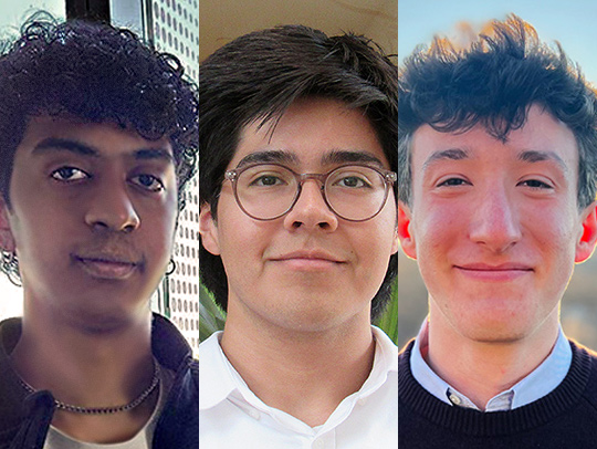 (L-R) Harikesh Kailad, Luiz Mata Lopez and Benjamin Raufman