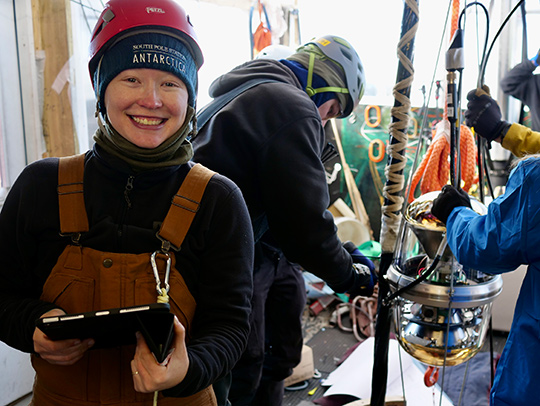Rachel Proctor-Murphy working in Antacrtica