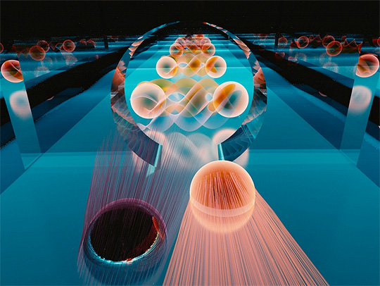 Artist's conception of a quantum portal