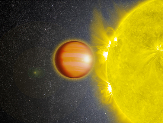 An artist's concept of exoplanet WASP-18b. Credit: NASA/GSFC.